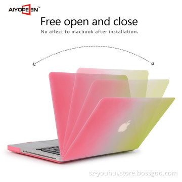 Fashion and Simple colourful cover rainbow matte hard case for macbook pro 13' 15' inch